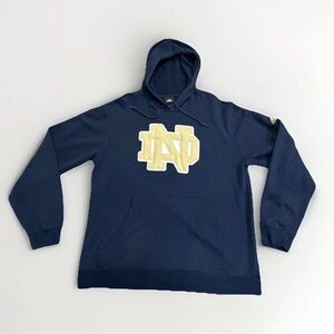 Notre Dame Adidas Embroidered Hoodie Sweatshirt Large